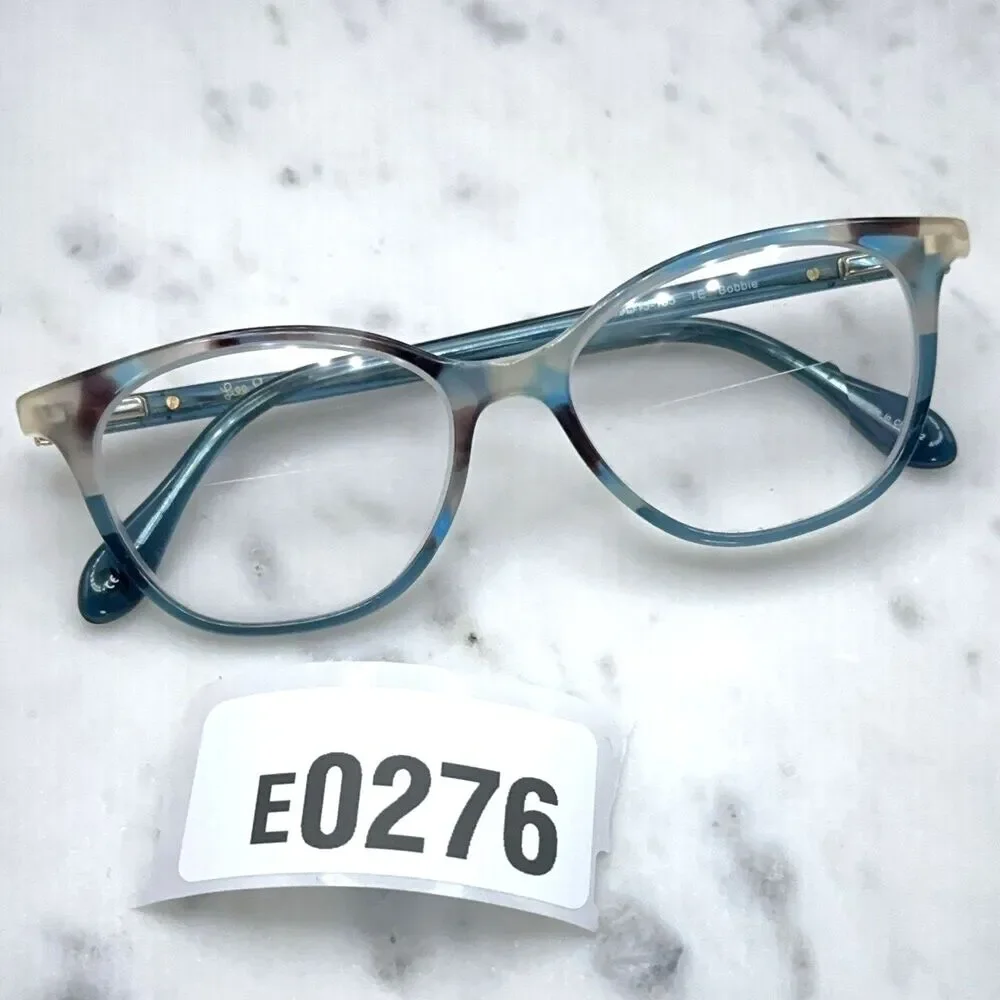 Lilly Pulitzer Bobbie TE Teal Blue Tort Marble Eyeglasses Frames Only 49-15-135
